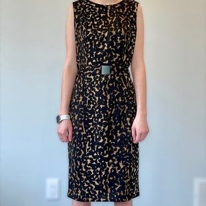 Calvin Klein Dress Leopard print with Slimming Belt